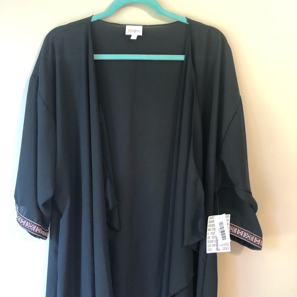 Embroidered sleeve LulaRoe Shirley kimono